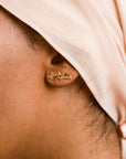 14k Fuck Script Flat Back Studs