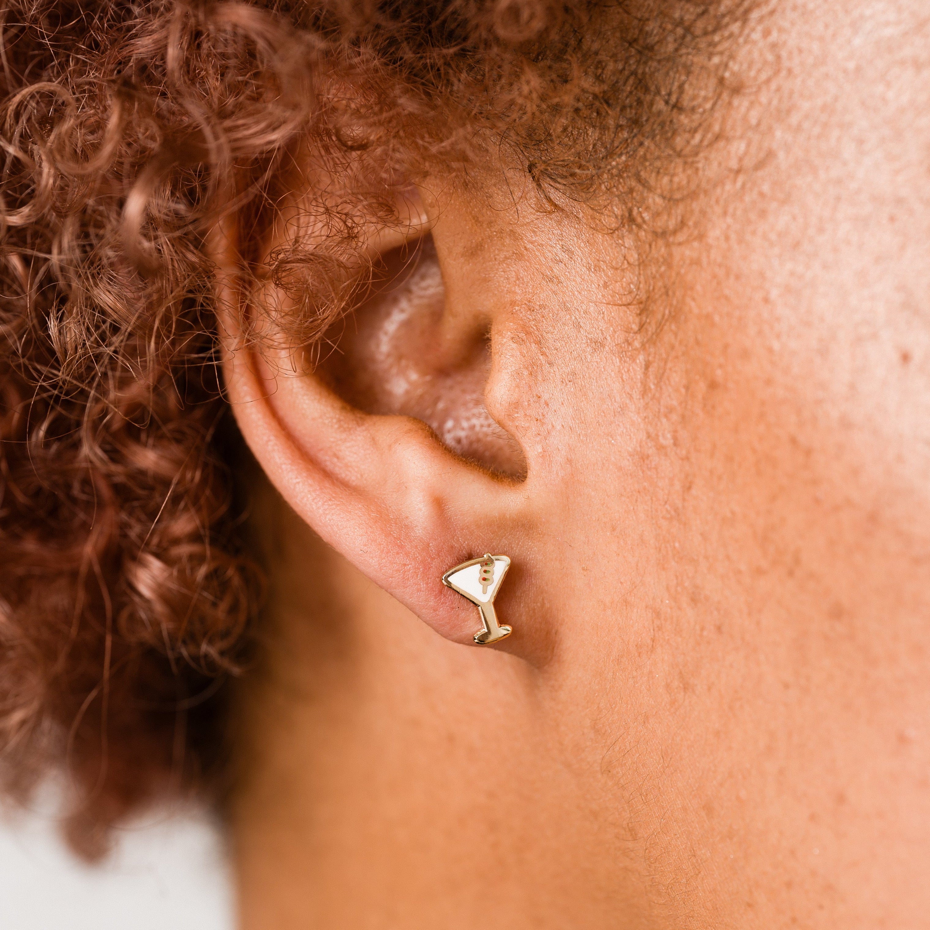 Martini Studs | Death & Co Cocktail Earrings | Larissa Loden x