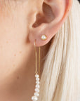Pearl Bezel Studs