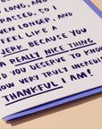 Belated Rambling Thank You Card