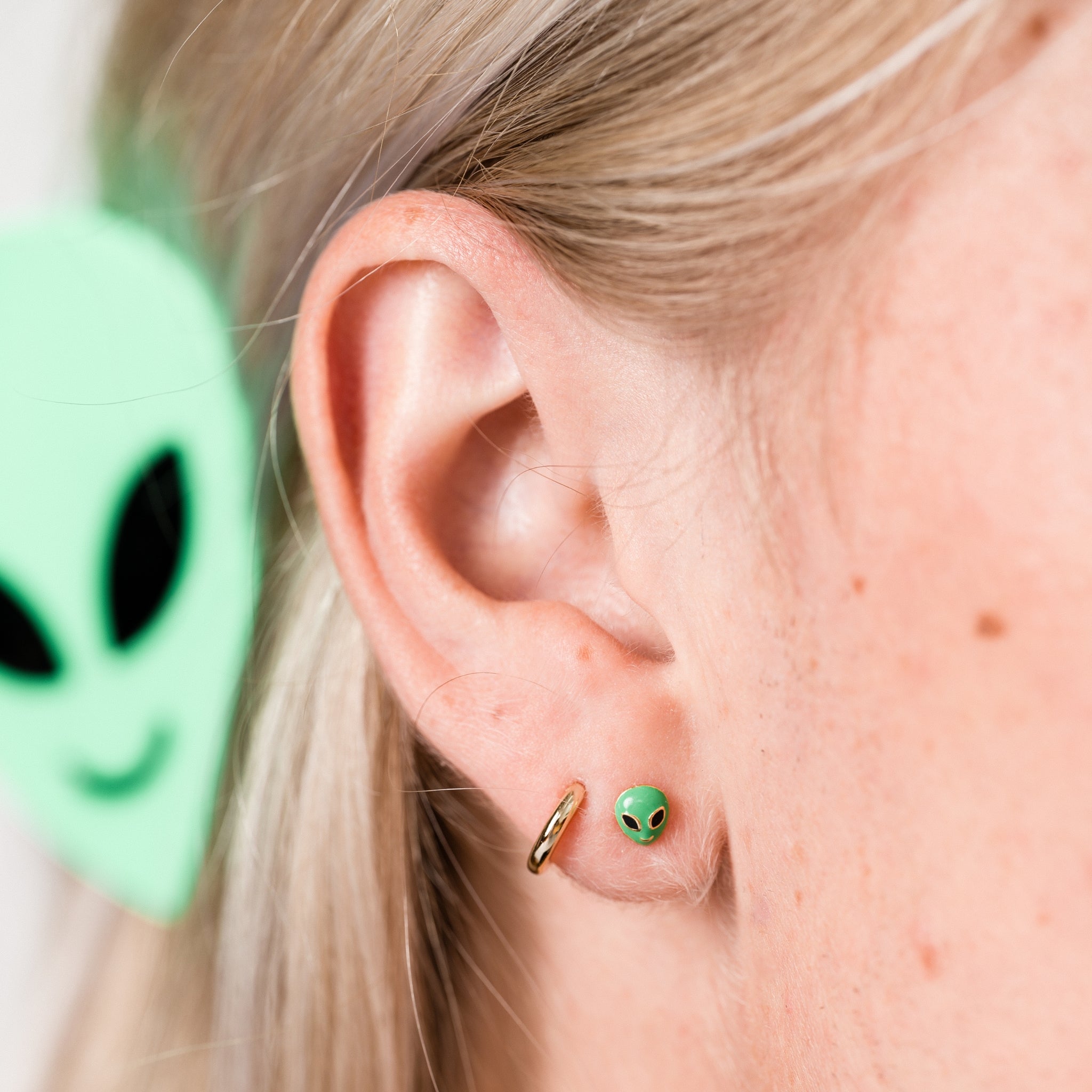 Alien Studs | Space, Halloween Earrings | Larissa Loden