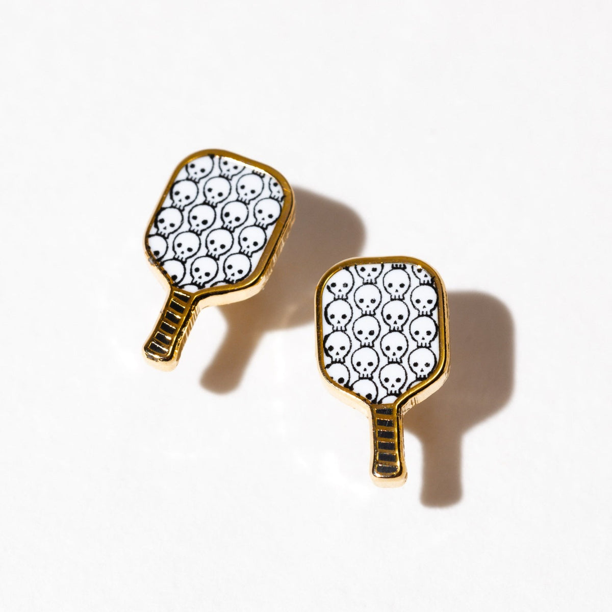 Pickleball Studs | Sporty Skull Earrings | Larissa Loden