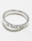 Engraved Roman Numeral Ring - Custom Date