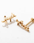 14k Fuck Script Flat Back Studs
