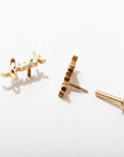 14k Fuck Script Flat Back Studs