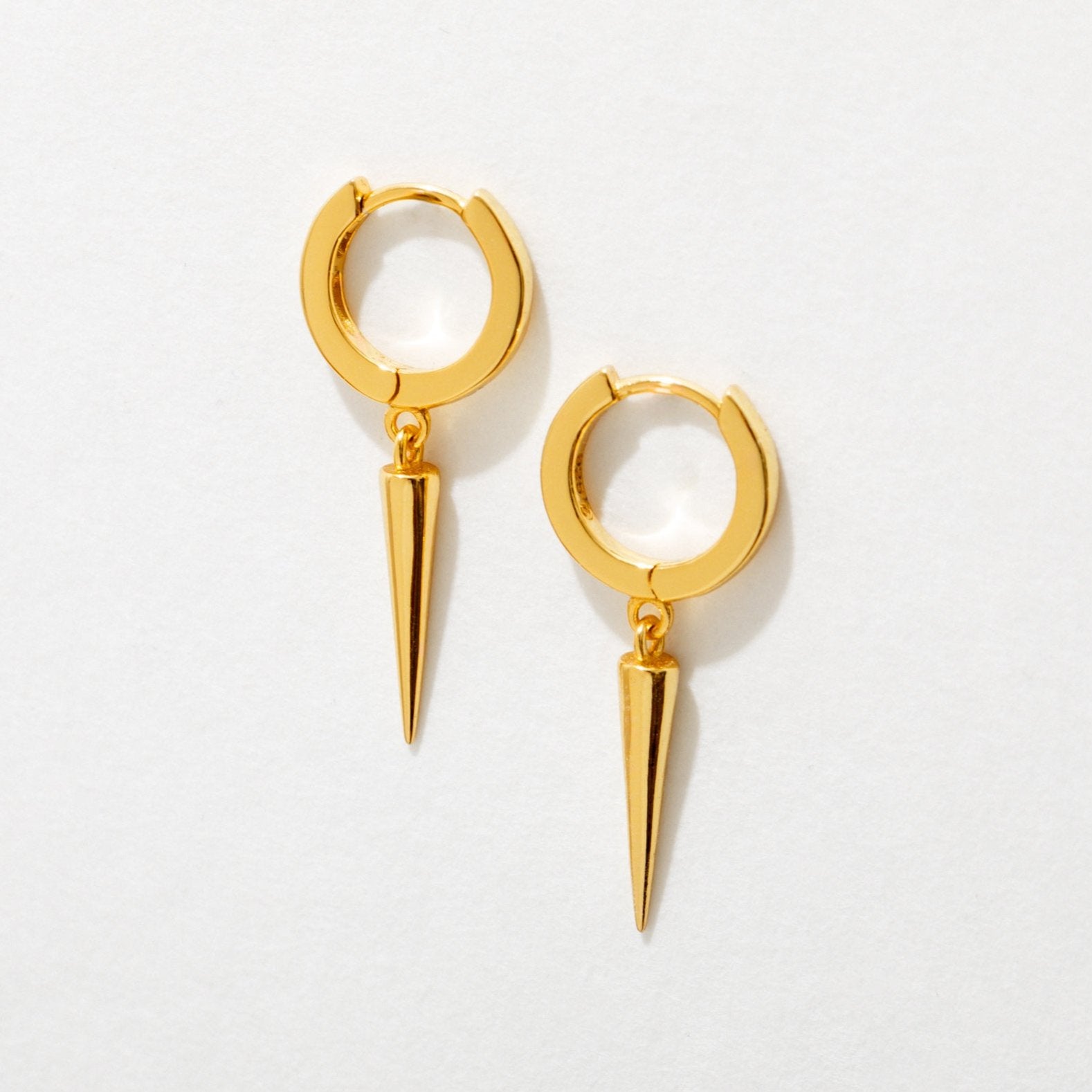 Spike Drop Huggies | Edgy Mini Hoop Earrings | Larissa Loden