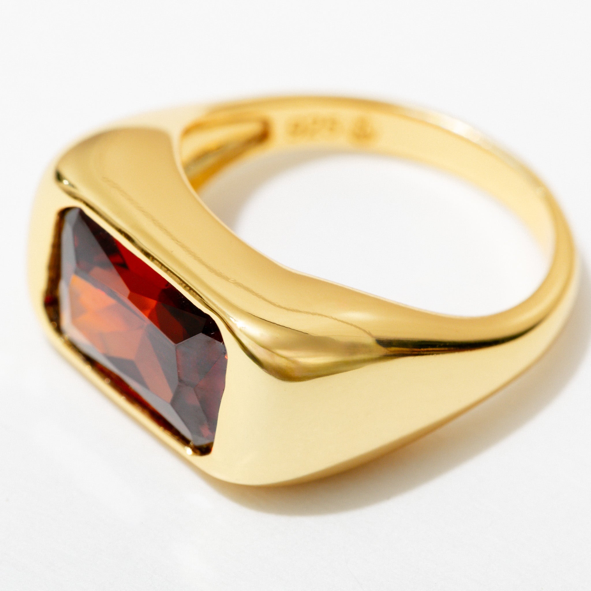 ゴージャスRING 18k Yellow Gold Over Bronze Byzantine Ring - MA002 | JTV