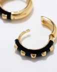 Stud Enamel Huggie Hoops