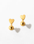 Heart Flat Back Studs
