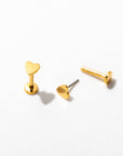 Heart Flat Back Studs