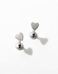 Heart Flat Back Studs