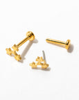 Star Trio Flat Back Studs