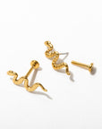 Snake Flat Back Studs