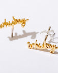 Whiskey Script Studs
