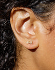 14k Fuck Script Flat Back Studs