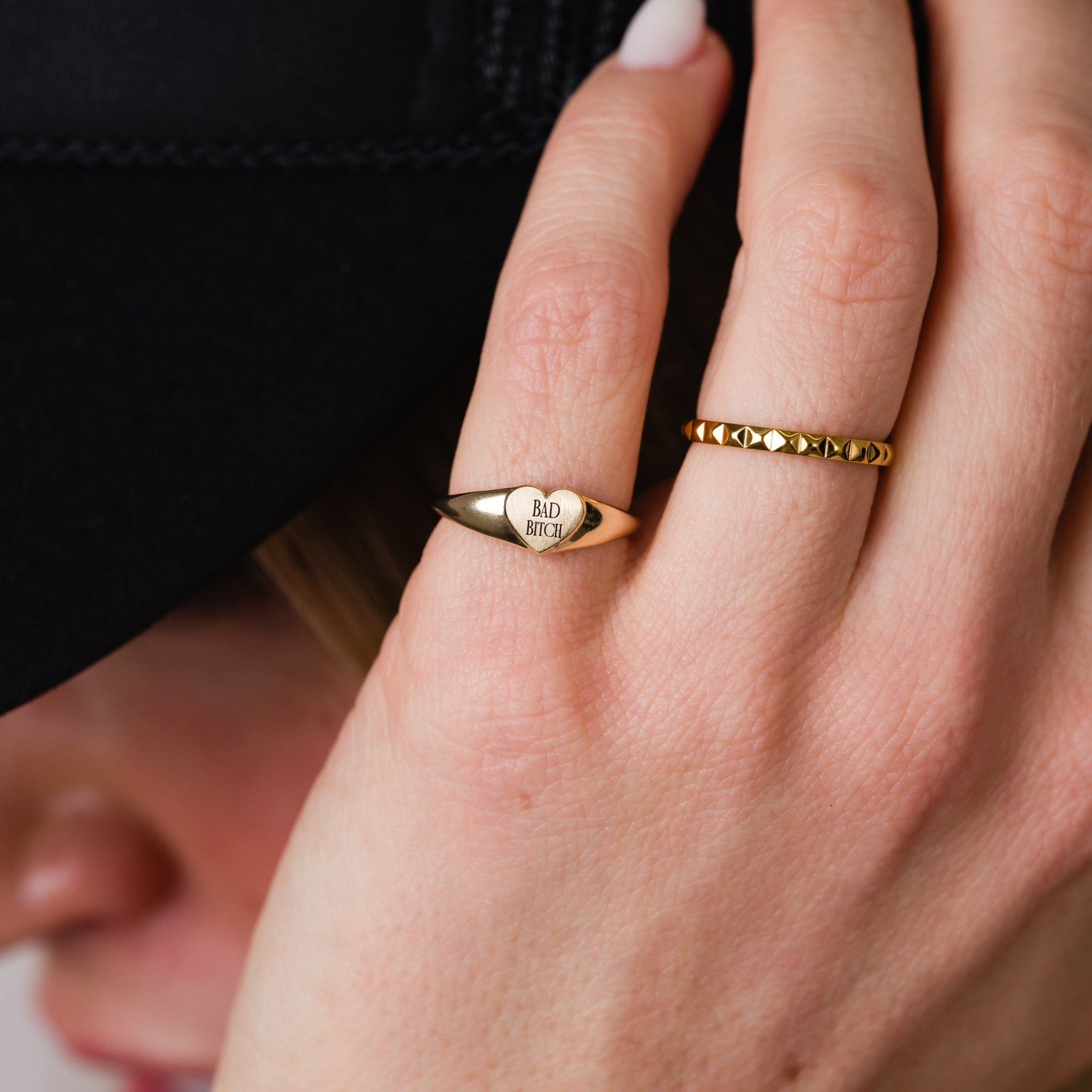 Bad Bitch Signet Ring | Welcome to Heidi Collaboration | Larissa Loden