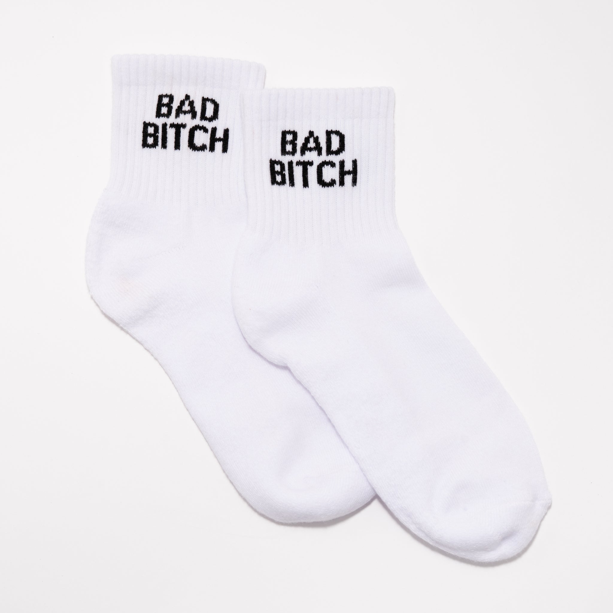 Bad Bitch Socks | Cotton Blend Quarter Crew Socks | Larissa Loden