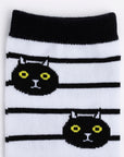 Black Cat Crew Socks