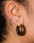 CZ Baguette Studs