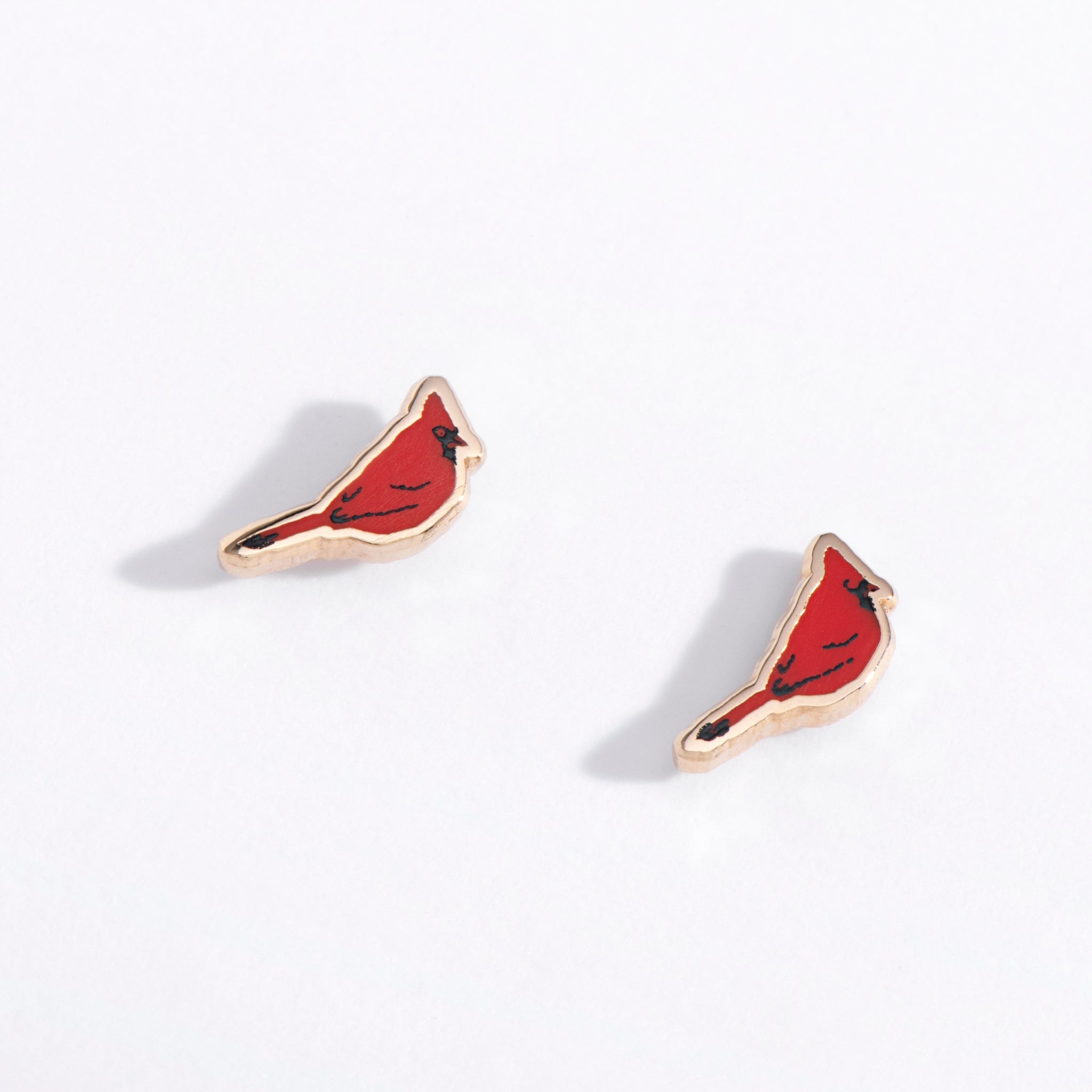 Cardinal Studs | Earrings for Bird Lovers | Larissa Loden