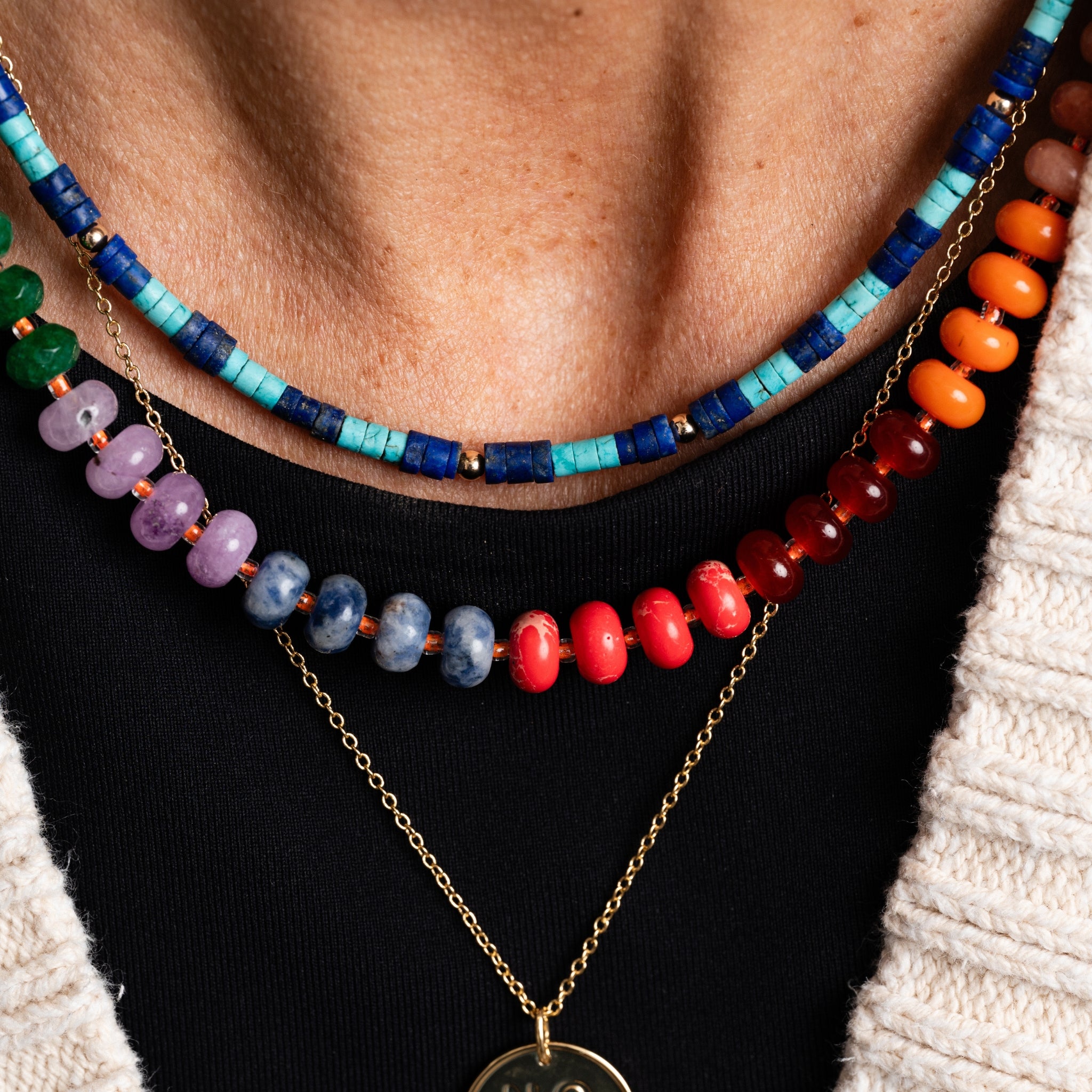 Carlton Necklace | Colorful Beaded Statement | Larissa Loden