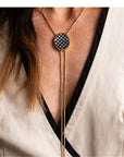 Checkered Bolo Necklace