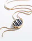 Checkered Bolo Necklace