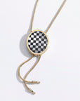 Checkered Bolo Necklace
