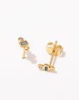 Stacked Gemstone Studs