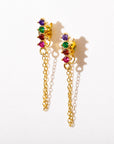 Rainbow Chain Studs