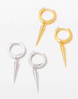 Spike Drop Huggie Hoops
