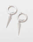 Spike Drop Huggie Hoops
