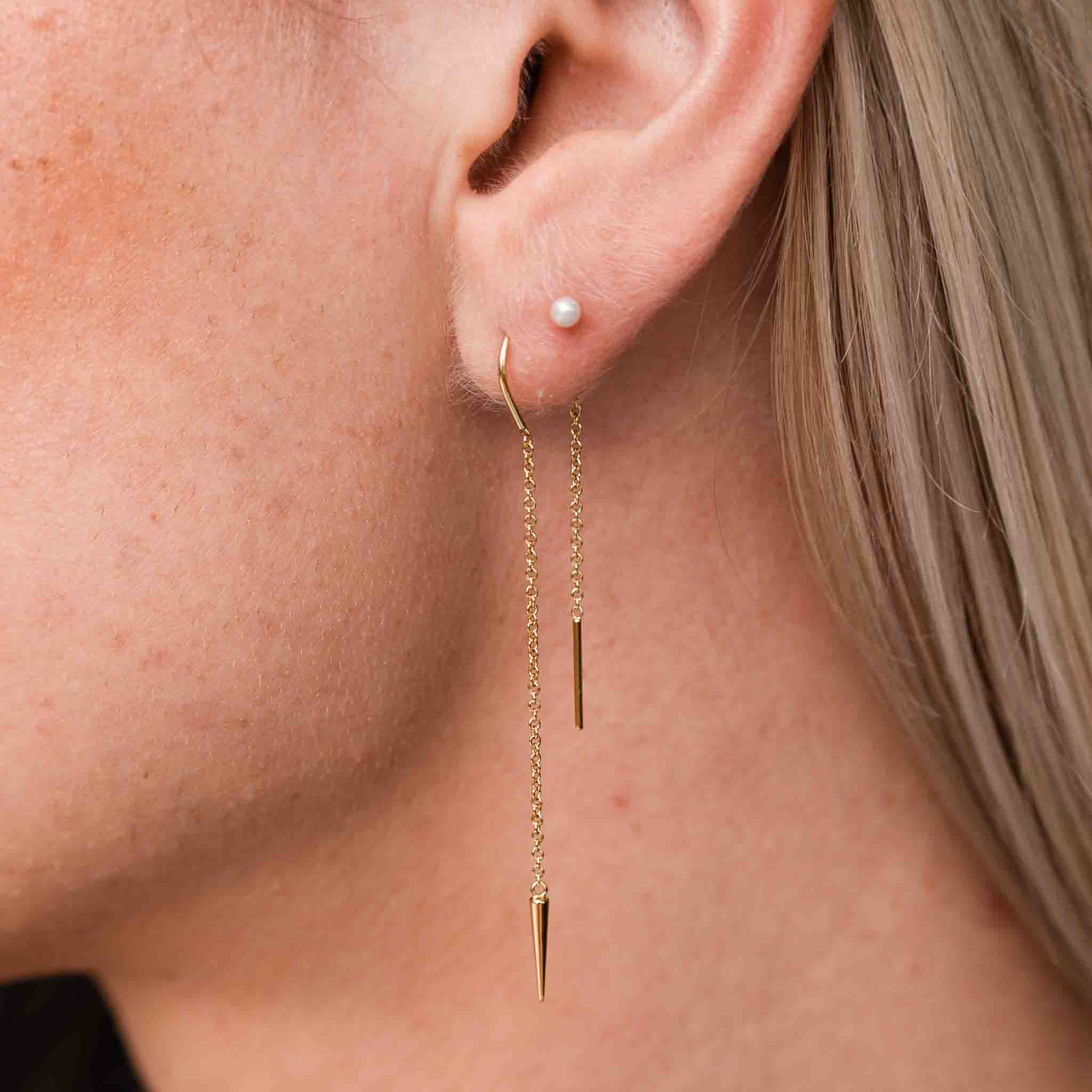 Spike Threader Earrings | Lightweight Jewelry | Larissa Loden
