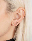 Pearl Bezel Studs