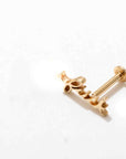 14k Fuck Script Flat Back Studs