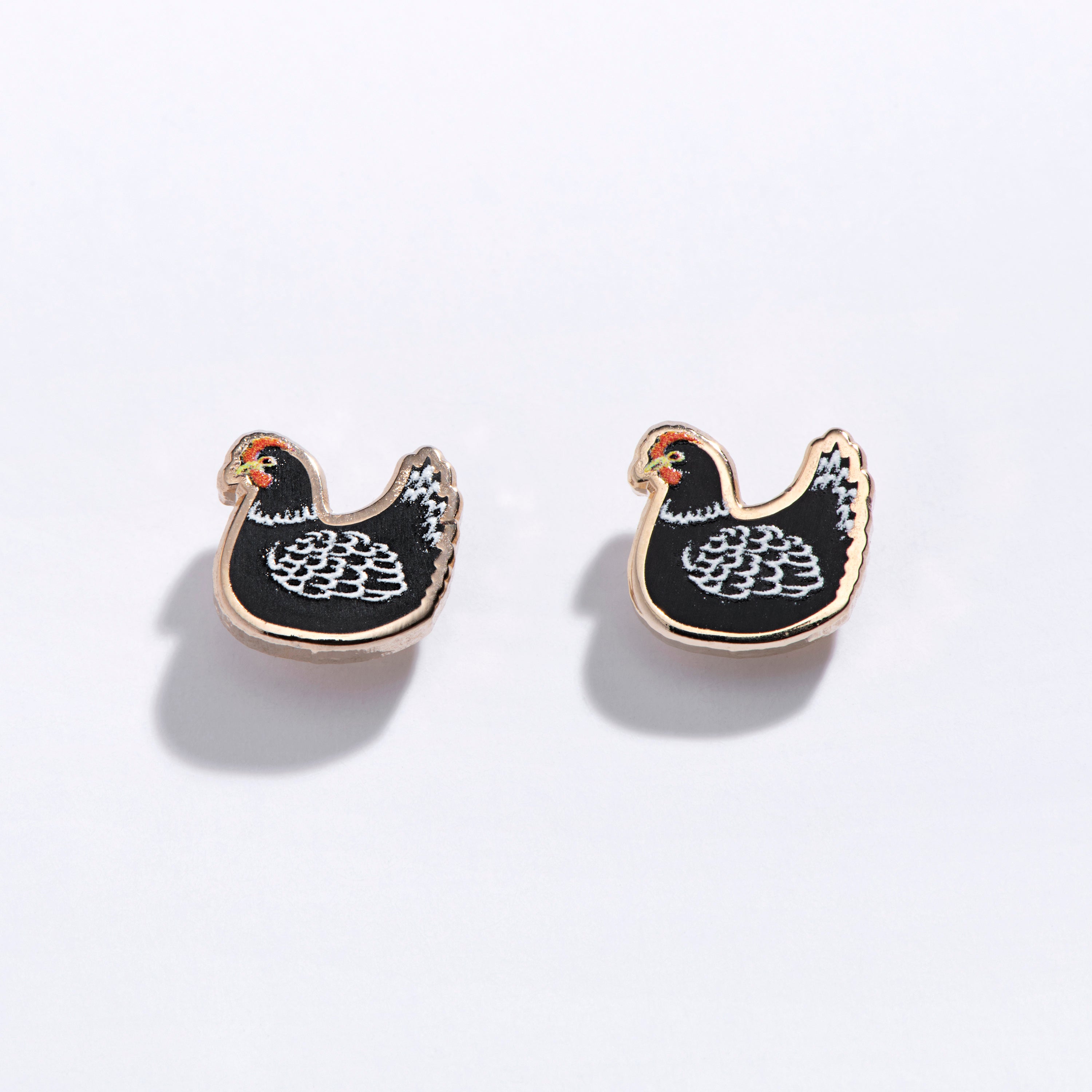 Chicken Studs | Outdoorsy Bird Earrings | Larissa Loden