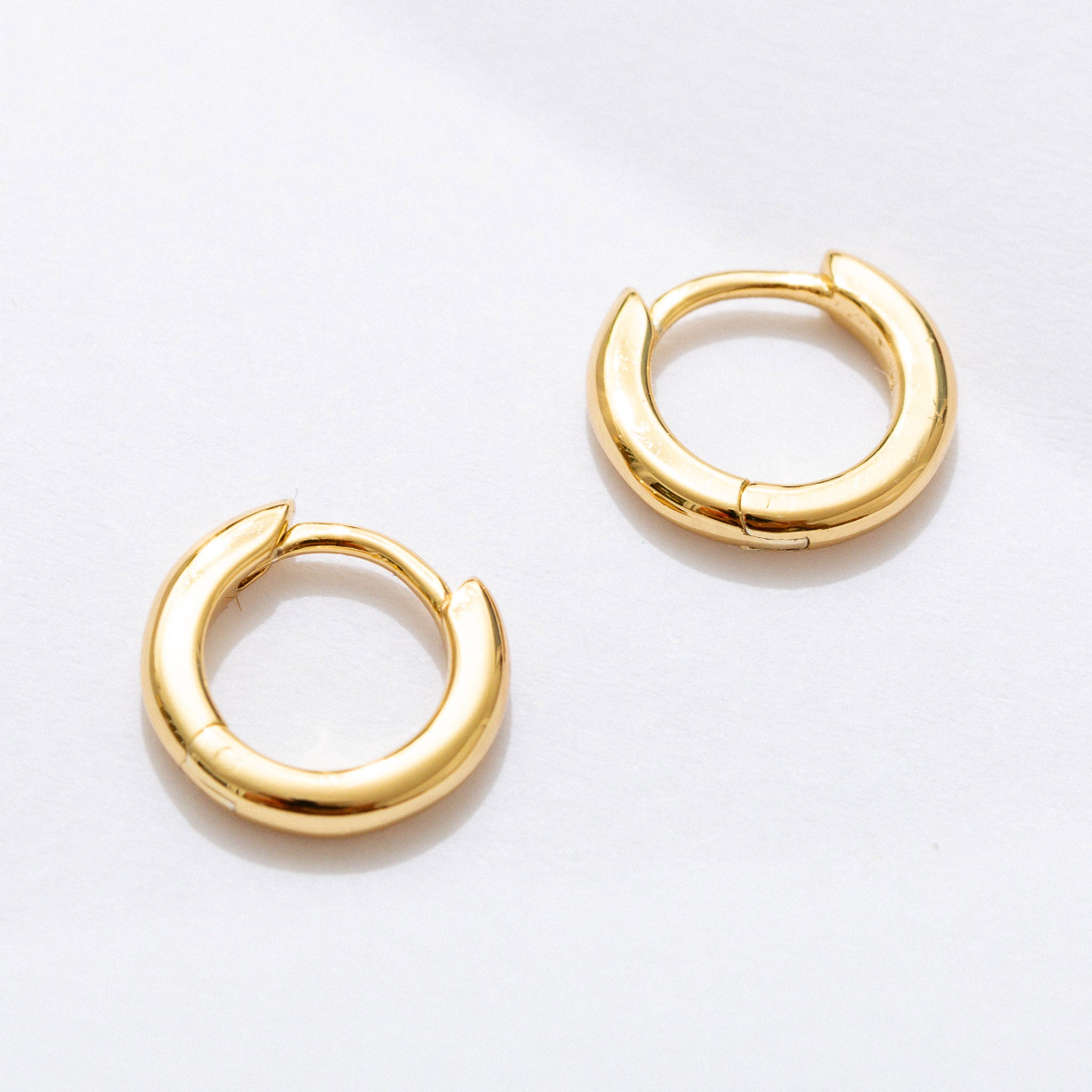 Margot Huggies | Plated Sterling Silver Hoop Earrings | Larissa Loden