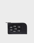 Evil Eyes Black Leather Cardholder