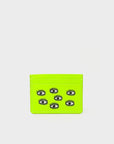 Evil Eyes Lime Leather Cardholder