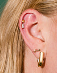 Faceted Circle Flat Back Studs