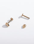 Faceted Teardrop Flat Back Studs