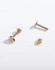 Faceted Teardrop Flat Back Studs