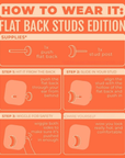 Snake Flat Back Studs