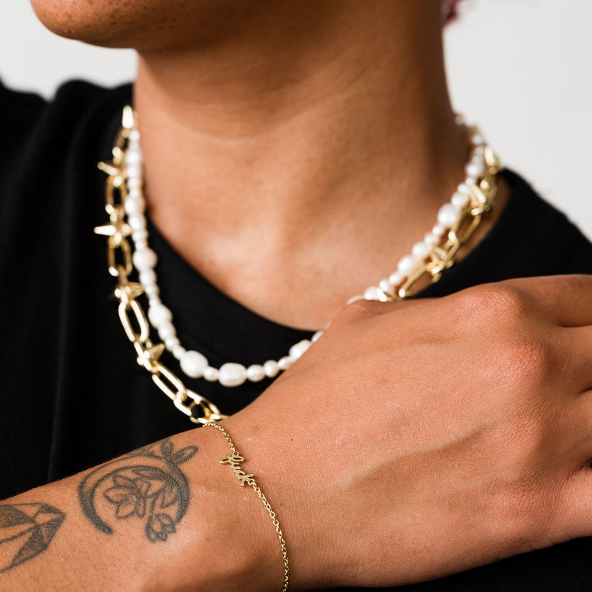 Fuck Script Bracelet | Gold or Silver Swear Jewelry | Larissa Loden