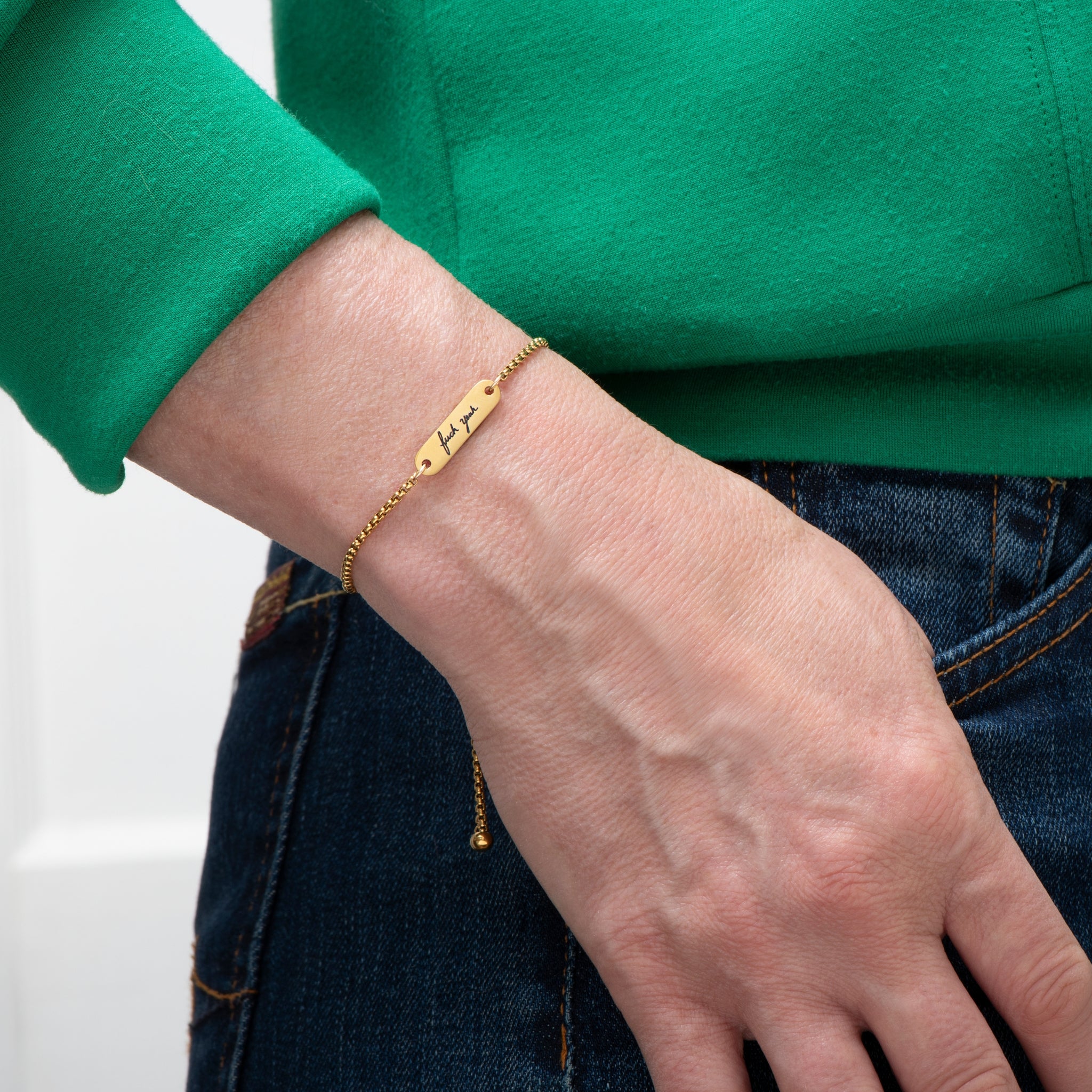 Fuck Yeah Engraved Bracelet | Jessie Diggins Collaboration