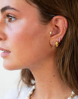 Two Tone Enamel Huggie Hoops