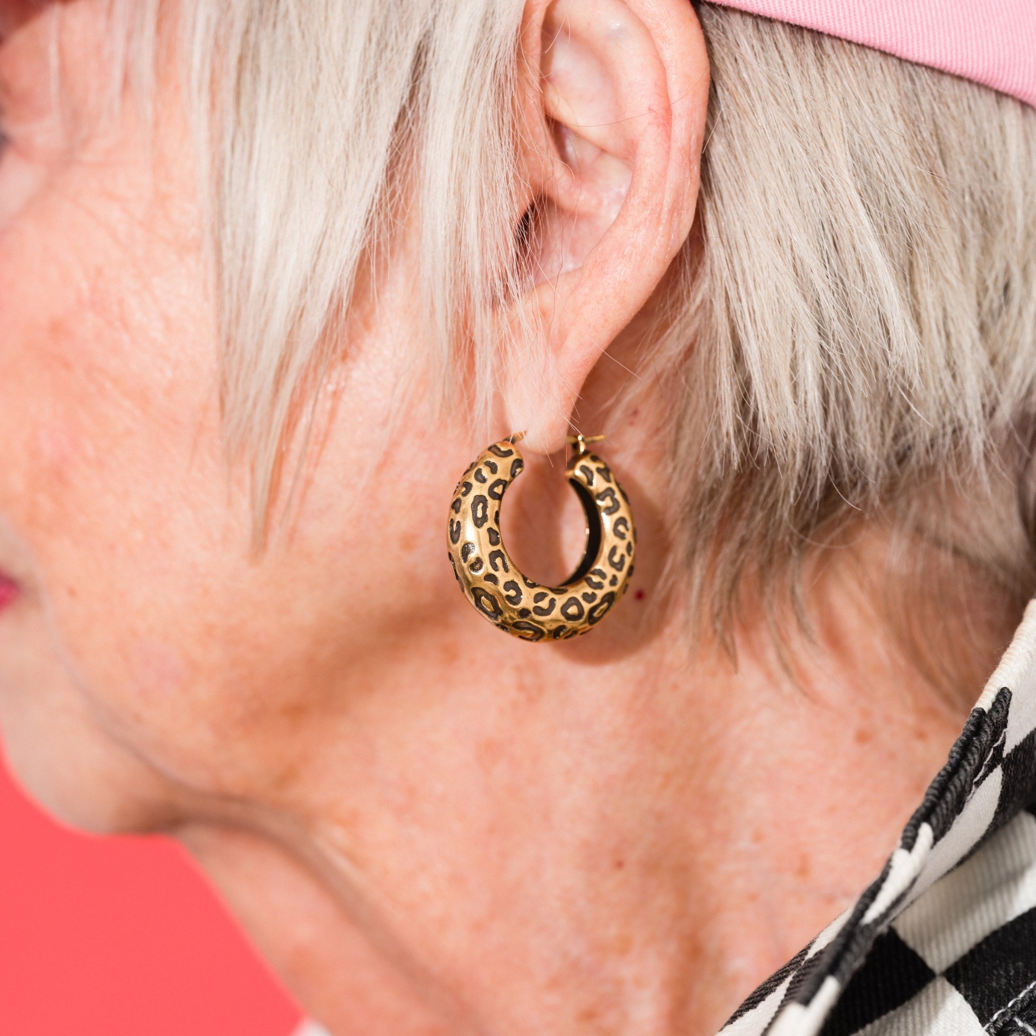 Leopard Hoops | Statment Hoop Earrings | Larissa Loden