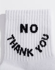 No Thank You Quarter Crew Socks