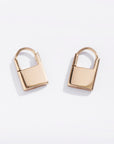 Padlock Huggie Hoops