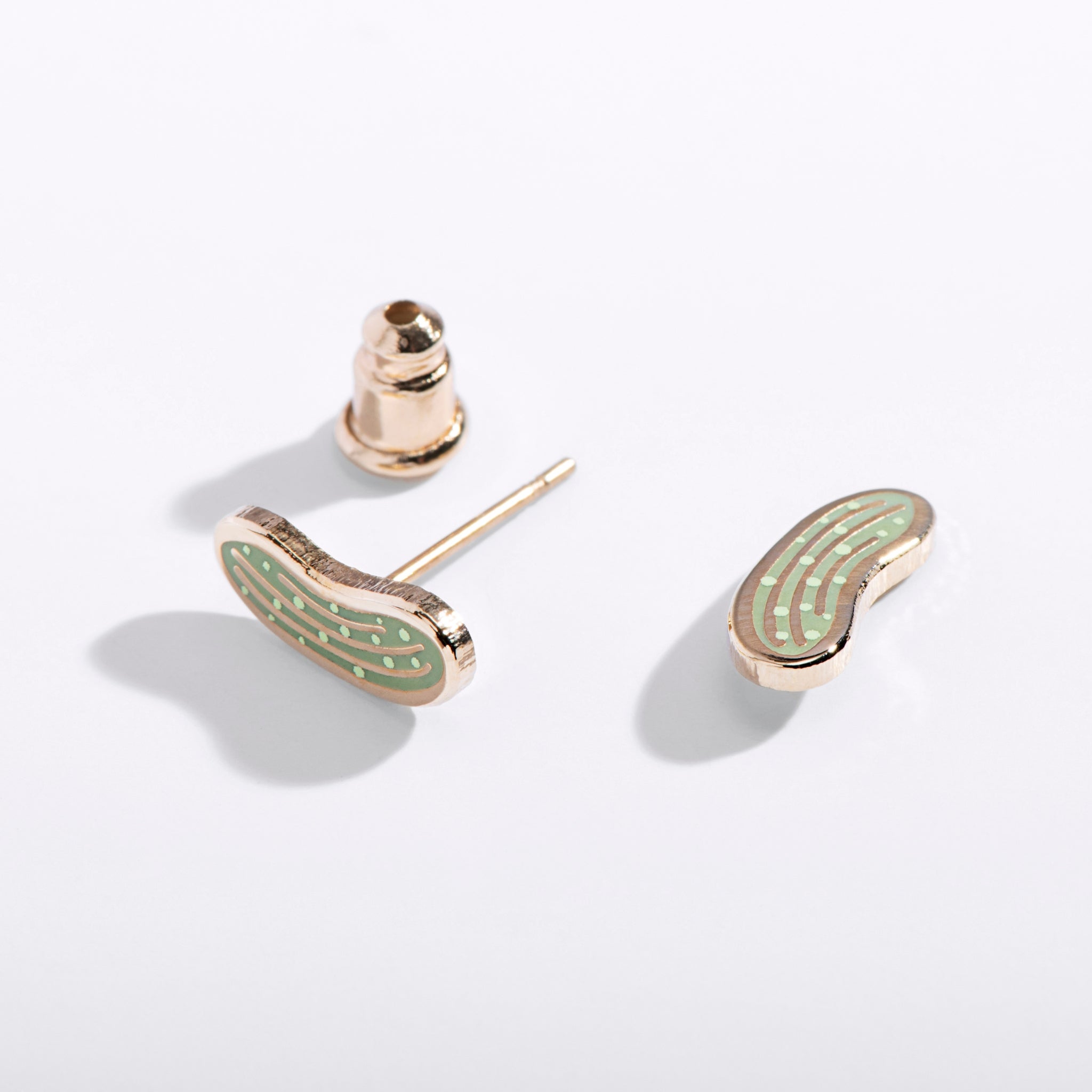 Pickle Studs | Enamel Fair Food Earrings | Larissa Loden